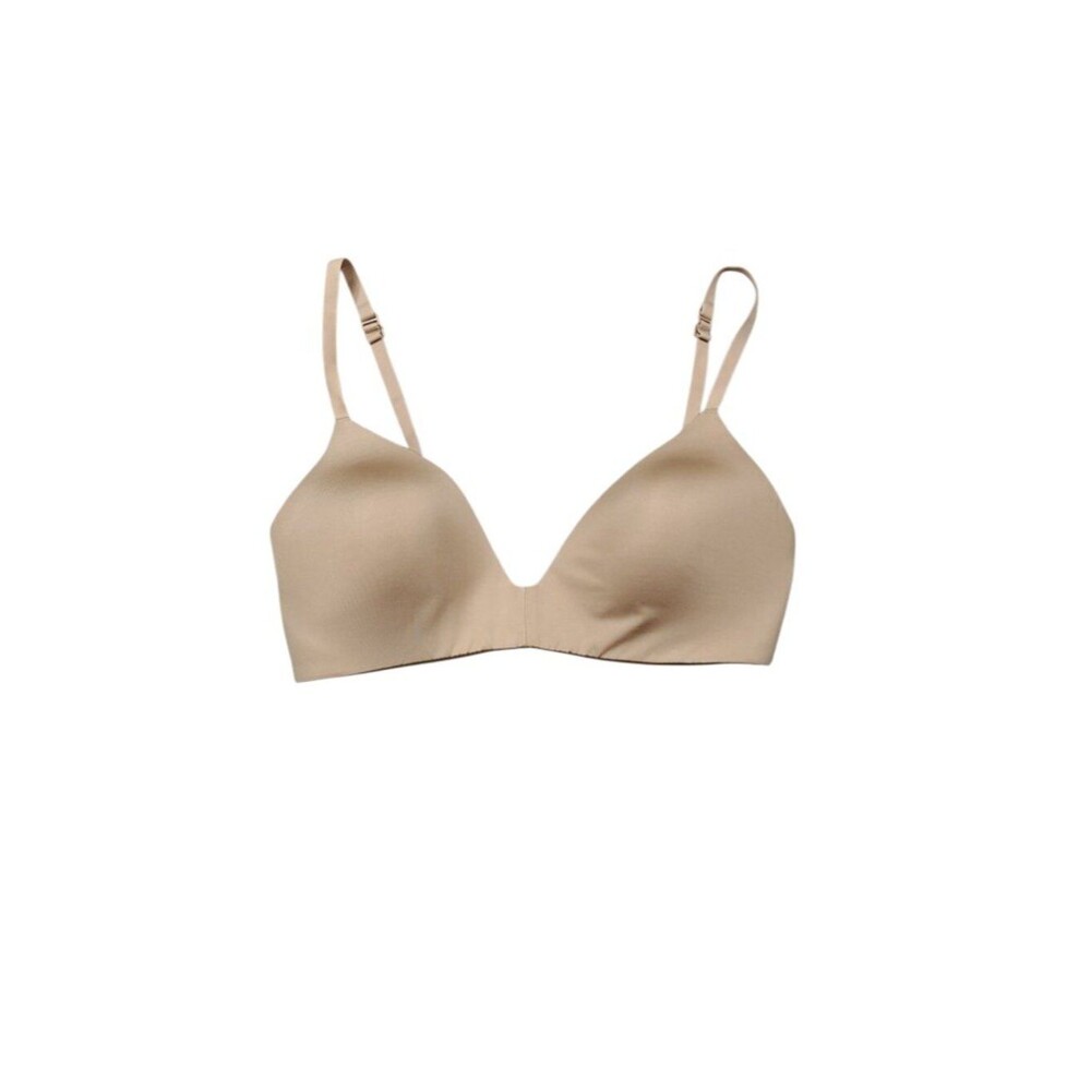 READ Skims Wireless Form T-shirt Demi Bra Size 34C Tan Nude